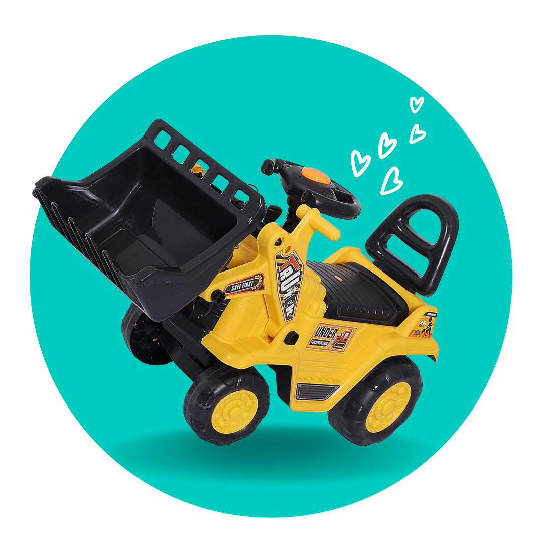 3 in 1 construction bulldozer ride on toy