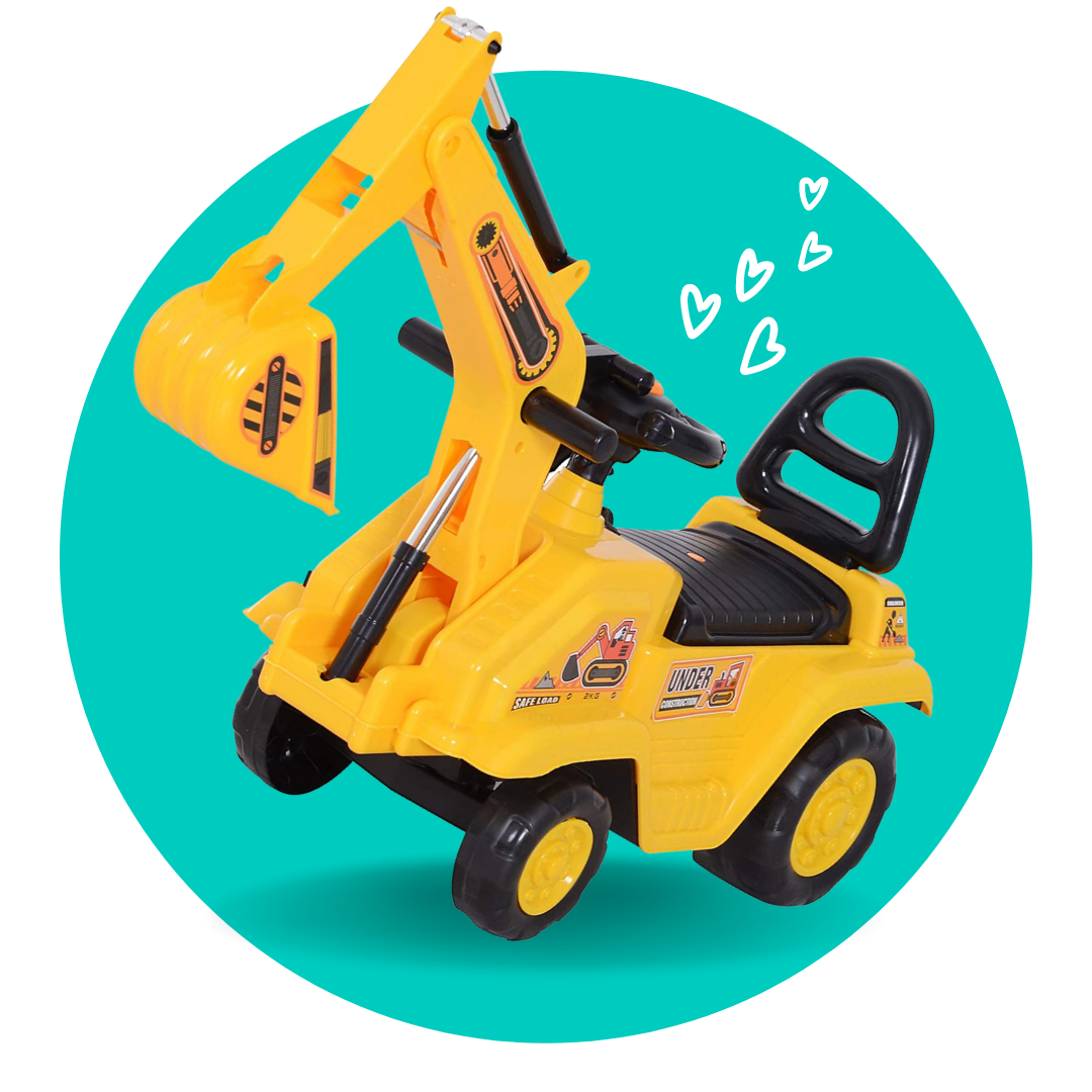 3 in 1 construction Digger ride on toy