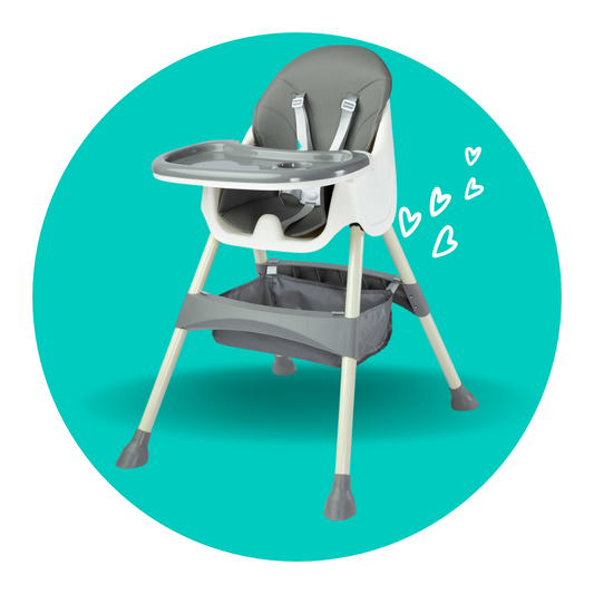 Little Bambino Foldable Highchair - Dark Grey