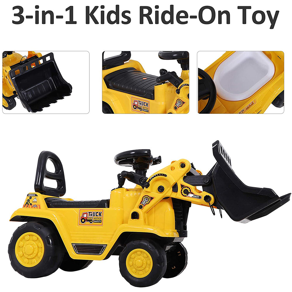 3 in 1 construction bulldozer ride on toy