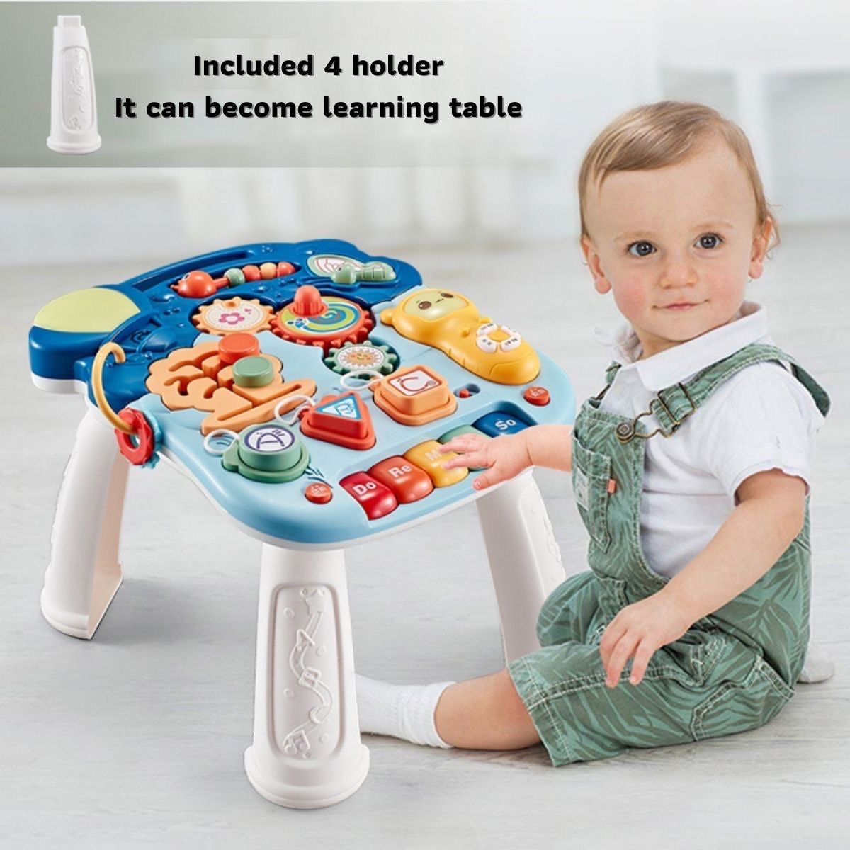 2-in-1 Baby Walker & Musical Table Toy