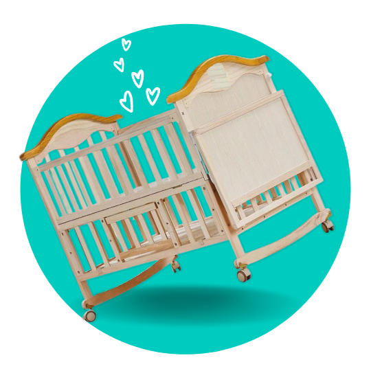 Little Bambino 5-in-1 Baby Rocking Cot & Co-Sleeper Crib